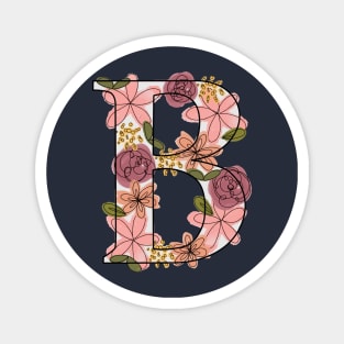 Floral Letter B Magnet